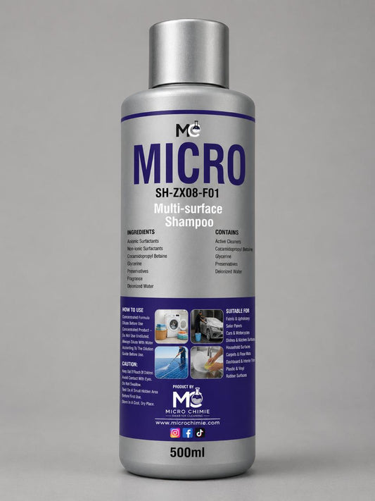 Micro Chimie Heavy-Duty Multi-Surface Shampoo  Powerful Deep-Cleaning Foam Wash for Floors, Vehicles, and Industrial Hard Surfaces